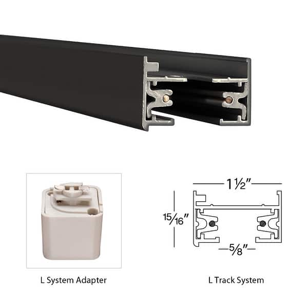 L Track System System WAC Lighting Live End BX Power Feed for L-Track Systems - For use with ...