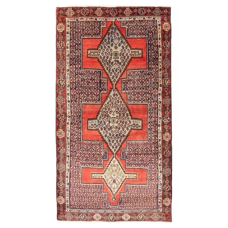 ECARPETGALLERY Hand-knotted Kayseri Dark Copper Wool Rug - 3'10 x 7'1 - Dark Copper - 3'10 x 7'1