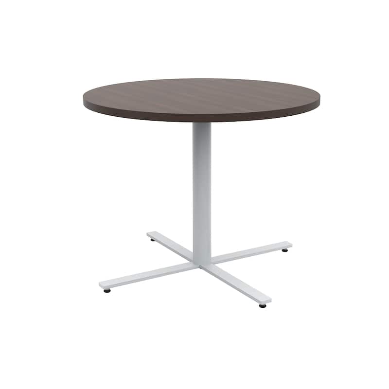 JURNI 36" Round Cafe Table for Dining, Kitchen, or Bar - Columbian Walnut