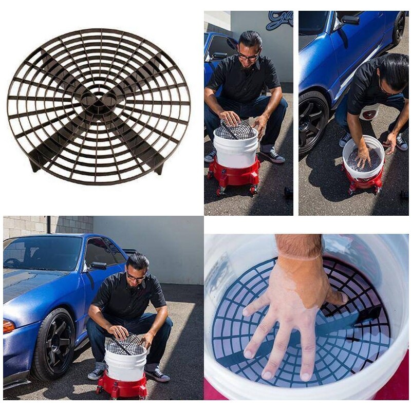 Washboard for buckets with Grit Guard for car washing with a