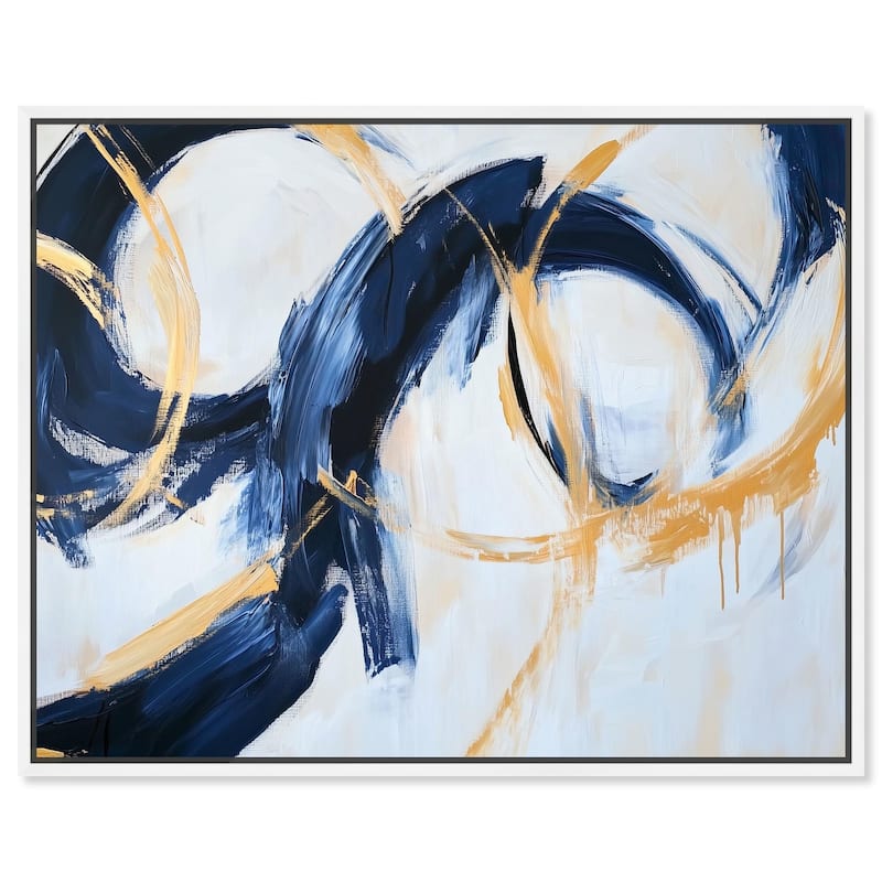 Bold Whirl II Canvas by Art Remedy - White - 24" x 20"