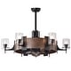 preview thumbnail 2 of 3, Lodgin 35-inch Lighted Ceiling Fan with Glass Pillar Lamps
