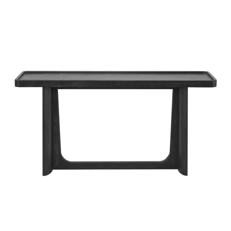 Farmhouse Console Table with Tray Top Design, Solid Wood Frame for Entryway