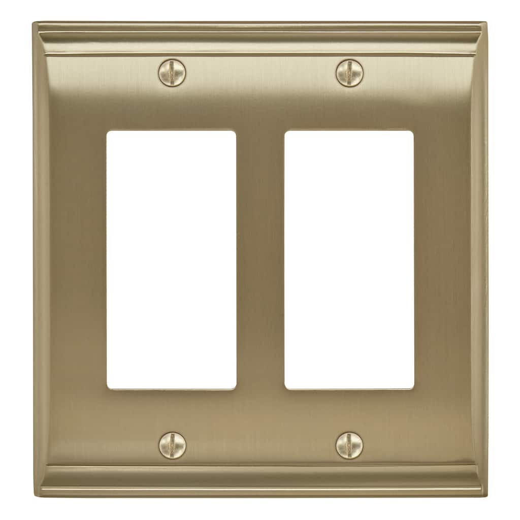 Candler 2 Rocker Golden Champagne Wall Plate - 2 Rocker