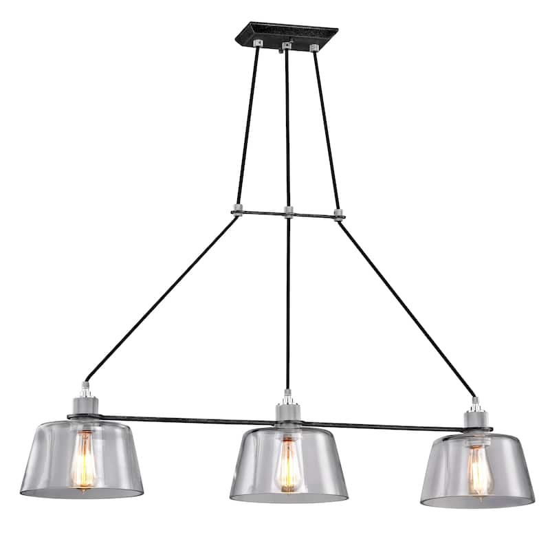 Troy Lighting Audiophile 3-light Old Silver/Polished Aluminum Pendant