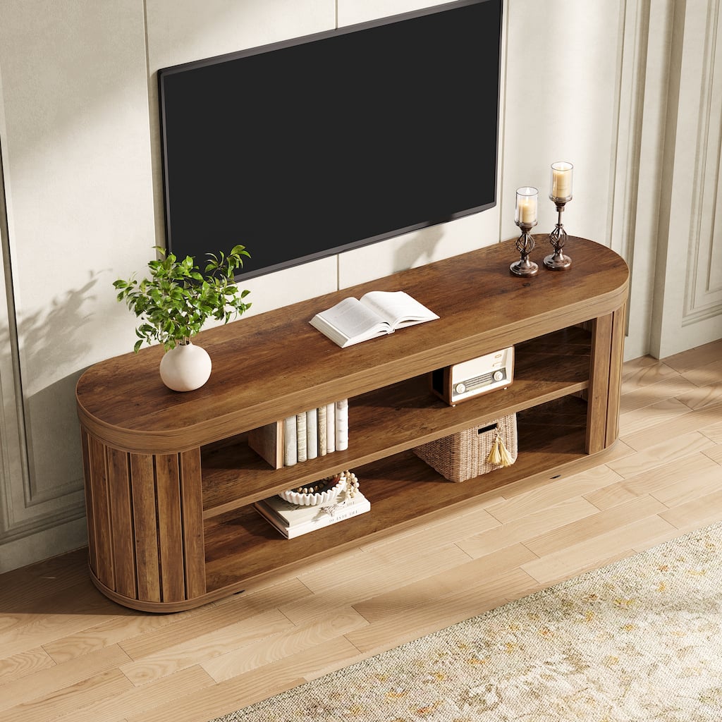 TV Stand with Storage Shelf, Media Console, Living Room Bedroom Entertainment Center Accent Television Stand