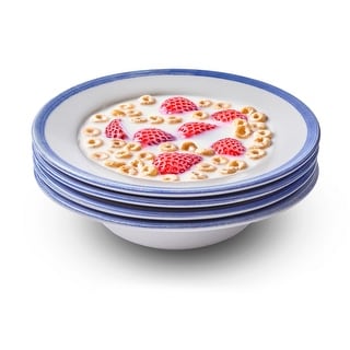 Portmeirion Set of 4 Potters Brushstroke Oatmeal Bowls - 6.5" (D) x 2" (H)