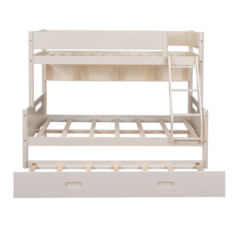 Twin over Full Bunk Bed Superior Quality Solid Wood Bunk Bed Frame with