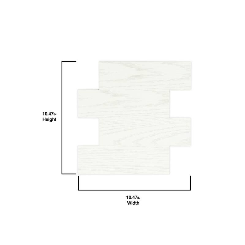 Faux Wood Whitewash Peel and Stick Wall Tiles