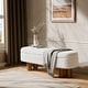 preview thumbnail 2 of 21, 51" Upholstered Flip Top Storage Bench with Solid Wood Legs for Bedroom, Entryway and Living Room