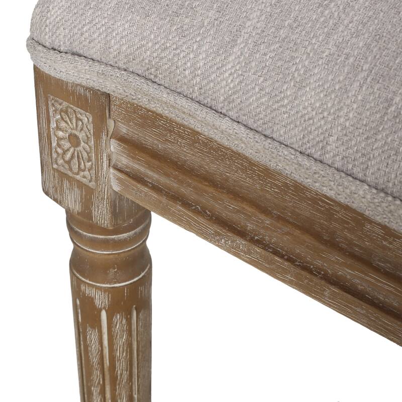 Rustic Set of 2 Bar Stools with Rattan Backrest Foam Cushioned Seat, Solid Wood Frame for Kitchen Island Bar Dining Room