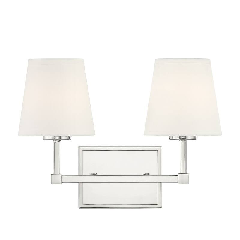 Meridian M80052 2 Light 15" Wide Bathroom Vanity Light - Polished Nickel
