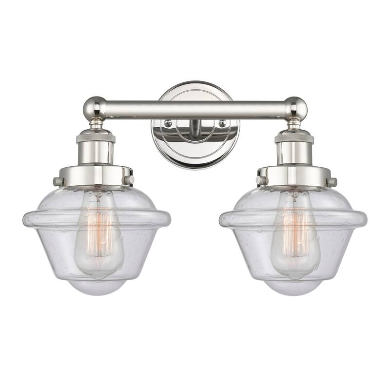 Innovations Lighting 616-2W-10-16 Oxford Vanity Oxford 2 Light 16" - Polished Nickel / Seedy