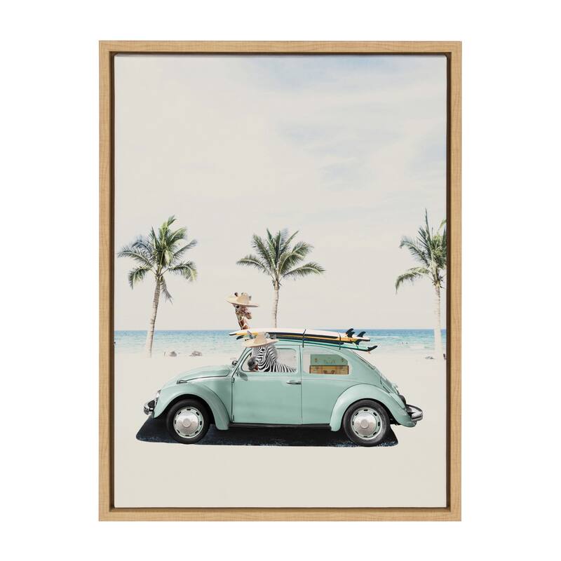 Kate and Laurel Sylvie Summer Adventures Framed Canvas by July Art Prints