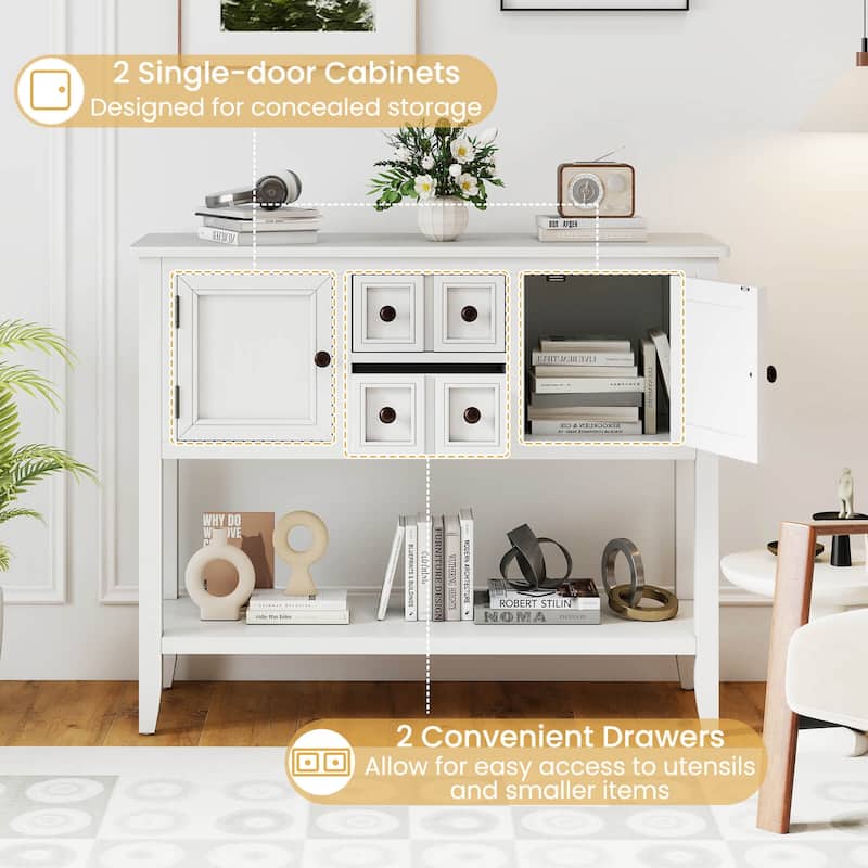 Costway Buffet Sideboard Cabinet Entryway Console Table with 2 Doors - See Details