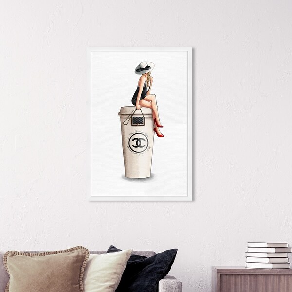 Oliver Gal 'Cafe Au Lait Cambon' Fashion and Glam Framed Wall Art