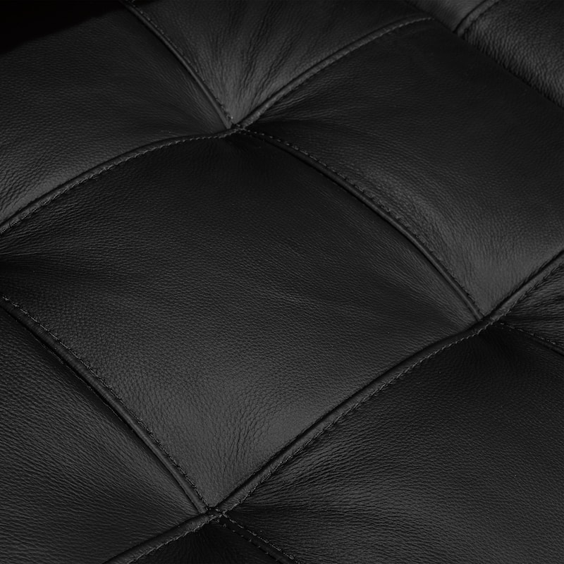 Liam Top Grain Leather Tufted Sectional Chaise Sofa