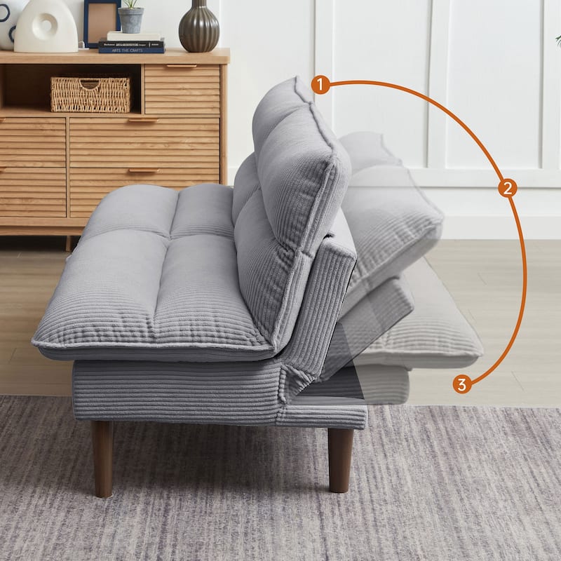 72.4" Armless Futon Sofa Bed