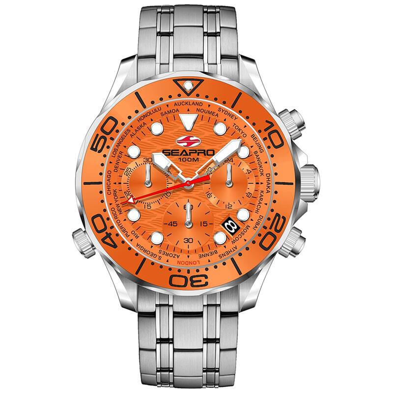 Seapro Men's Mondial Timer Orange Dial Watch - SP0154 - 6 (36)