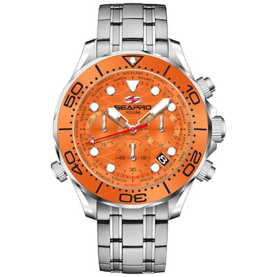 Seapro Men's Mondial Timer Orange Dial Watch - SP0154 - 6 (36)