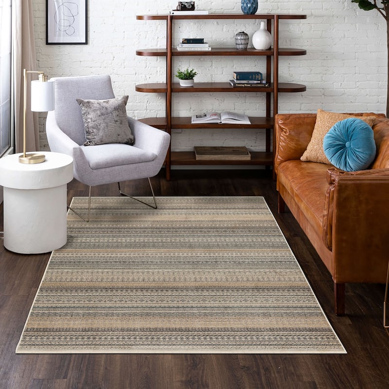 Mohawk Home Greystone Ornamental Striped Area Rug
