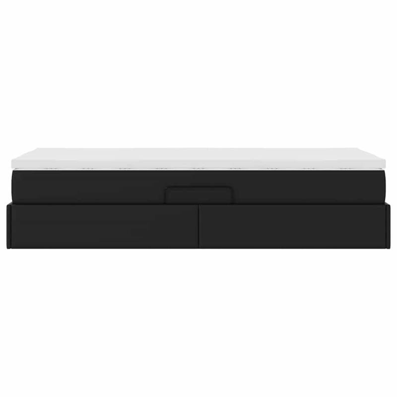 vidaXL Storage Bed with Mattress in Faux Leather