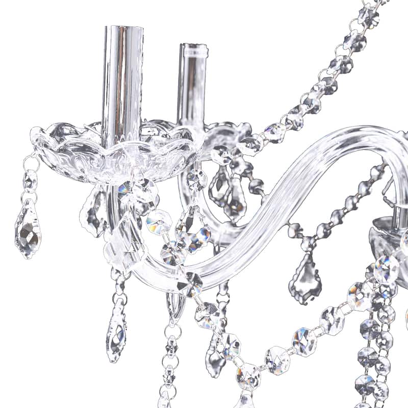 Elegant K9 Crystal Chandelier Modern 6-Light Ceiling Lamp Pendants