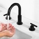 preview thumbnail 2 of 31, 8 Inch Widespread Bathroom Sink Faucet 3 Holes Bathroom Faucet Double Handle Modern Basin Vanity Faucets Deck Mounted No Drain