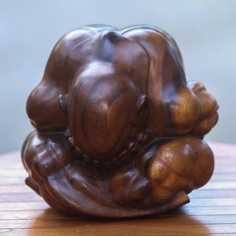 Novica Handmade Meditating Yogi Wood Sculpture (7.5 In.)