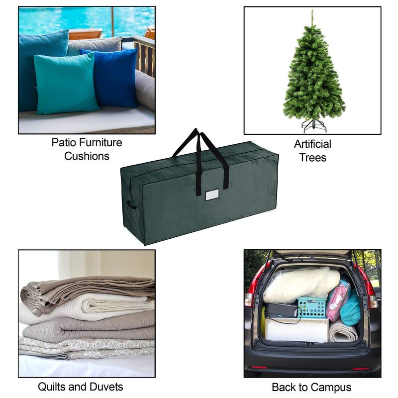 Christmas Tree Storage Bag-Fits up to 7.5 Foot Artificial Trees by Elf Stor (Green)