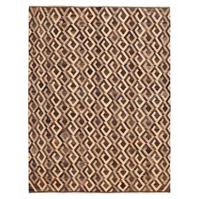 Sivas Brown Kilim 10'4" x 13'5" - 10'4 x 13'5