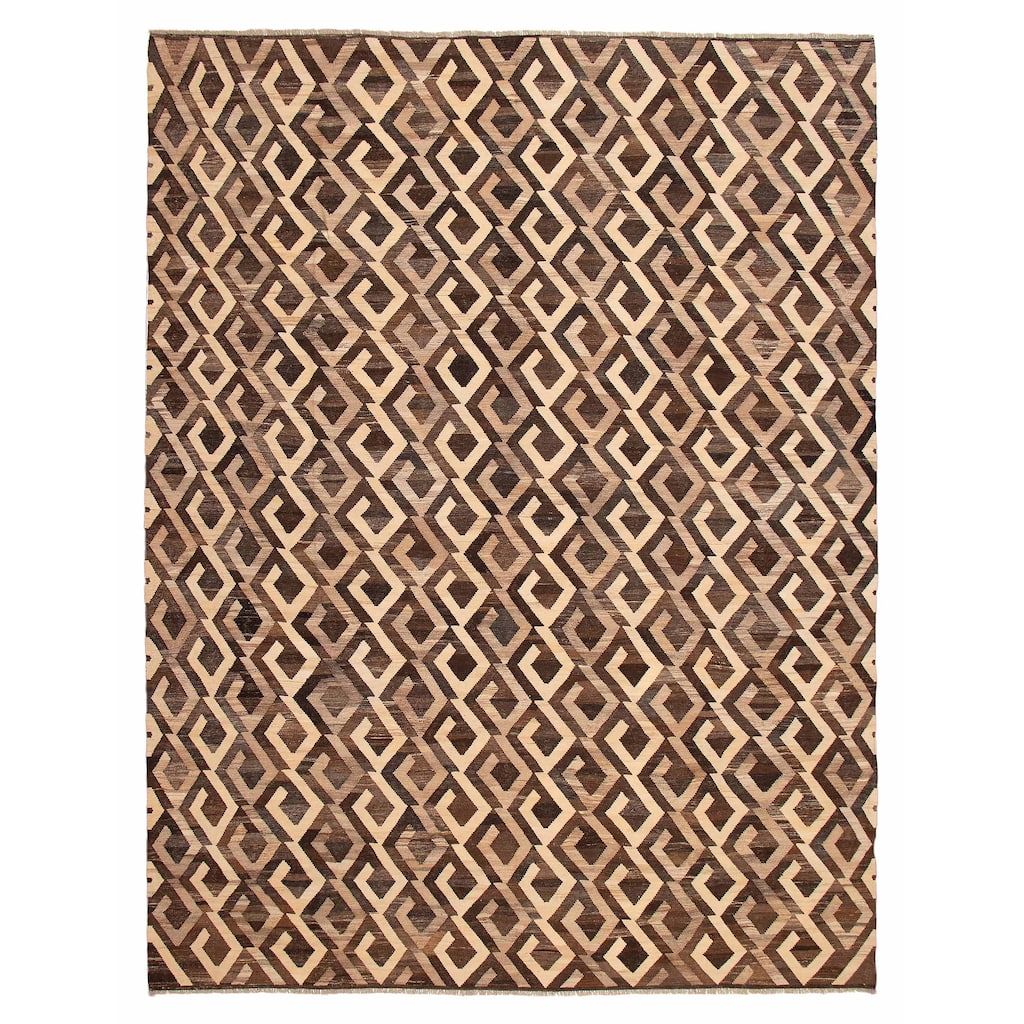 Sivas Brown Kilim 10'4" x 13'5" - 10'4 x 13'5
