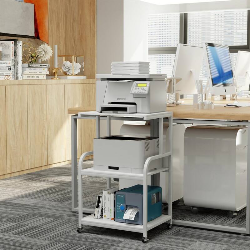 Printer Stand- Large 3 Tier Printer Table - 20"D x 15.7"W x30.2"H
