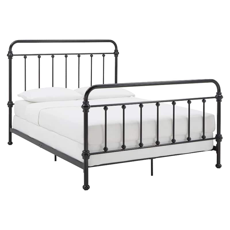 Giselle Victorian Iron Metal Bed by iNSPIRE Q Classic - Black - Queen