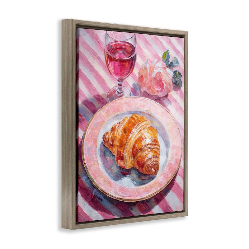Stupell Pastel Brunch Meal Framed Floater Canvas Wall Art Design By Lil' Rue