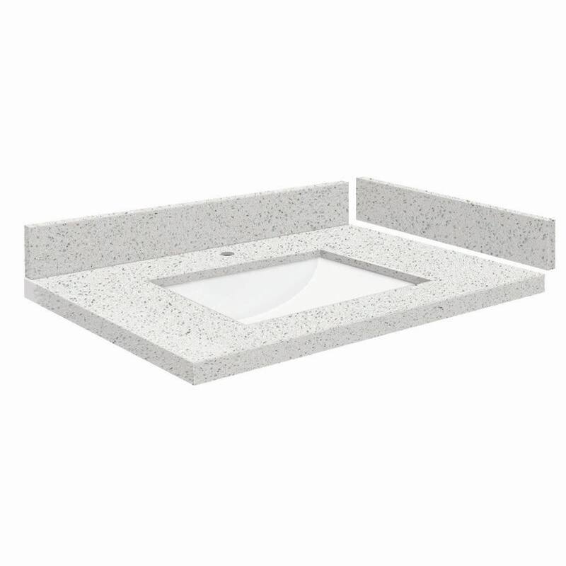 Transolid VT30.75x22-1RU-1 Silestone 30" Quartz Vanity Top with