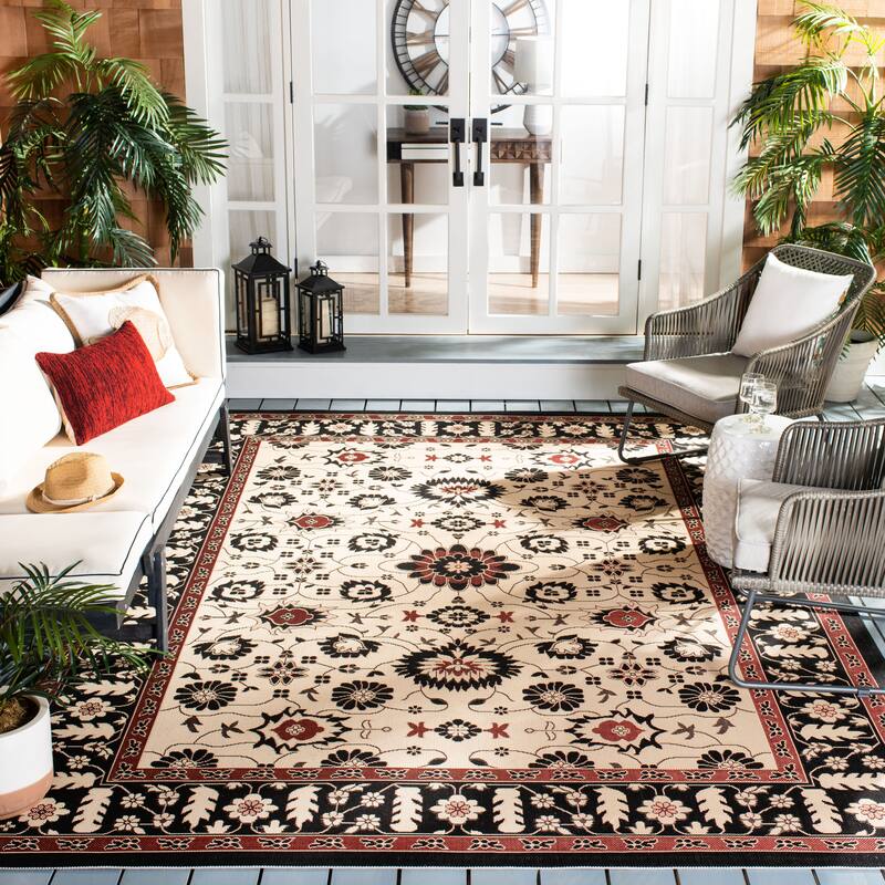 SAFAVIEH Courtyard Felicitas Indoor/ Outdoor Waterproof Patio Backyard Rug