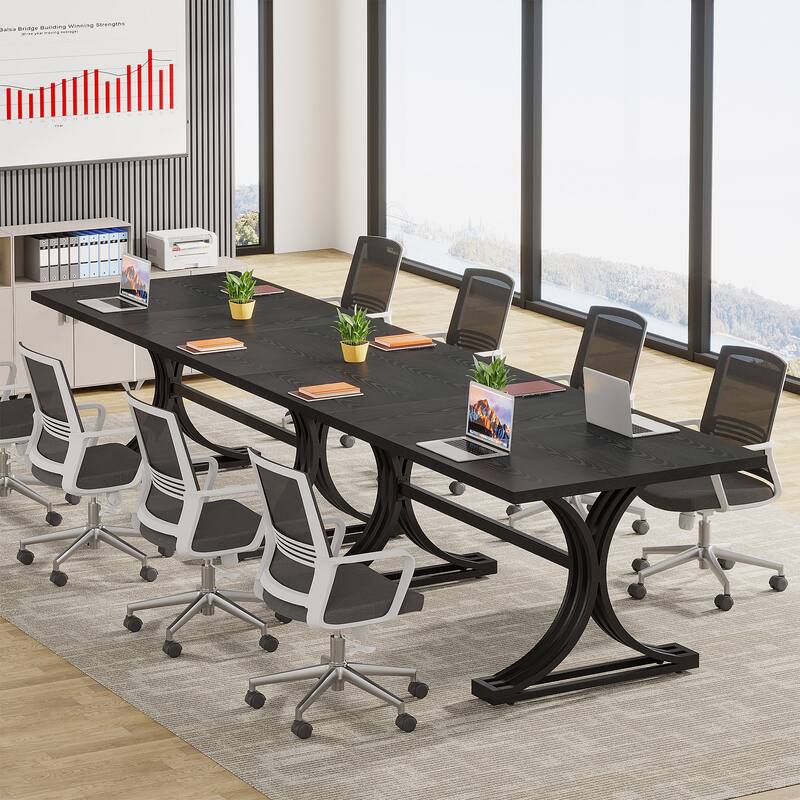 Modern 5FT Wood Metal Conference Meeting Table for 4 People