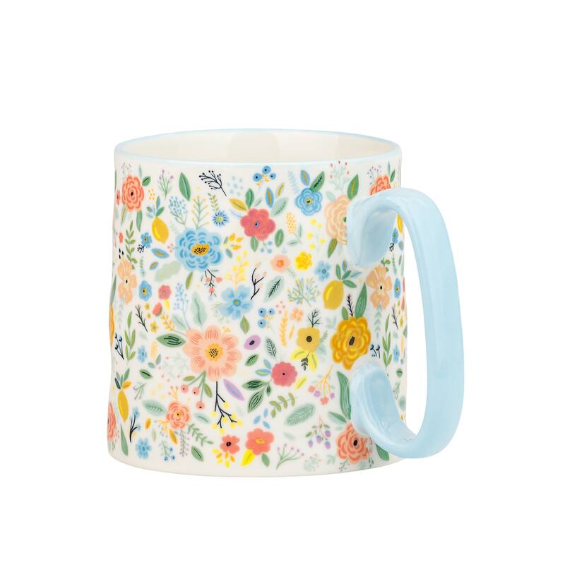 10 Strawberry Street Bella Flora Mugs, Set of 4