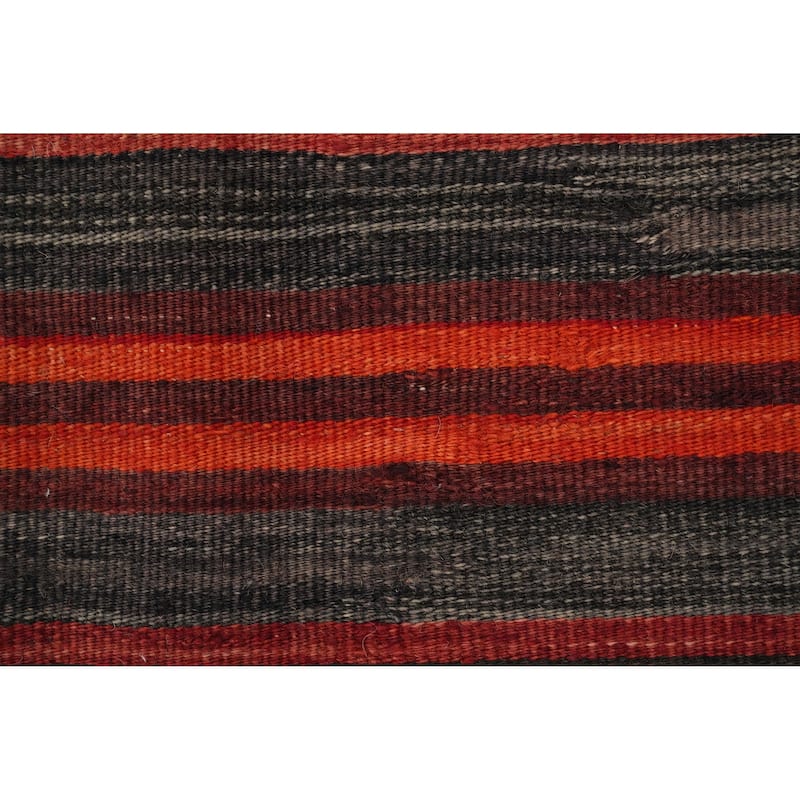 Hand Woven Oriental 100% Wool Carpet Southwestern Geometric Multi-Colored Kilim Area Rug - 8' 1'' X 4' 11''