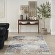 preview thumbnail 8 of 6, Nourison Motion Indoor only Blue Abstract Area Rug - 5' 3" x 7'