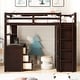 preview thumbnail 14 of 73, Loft Bed with Drawers,Desk and Wardrobe Twin - Espresso