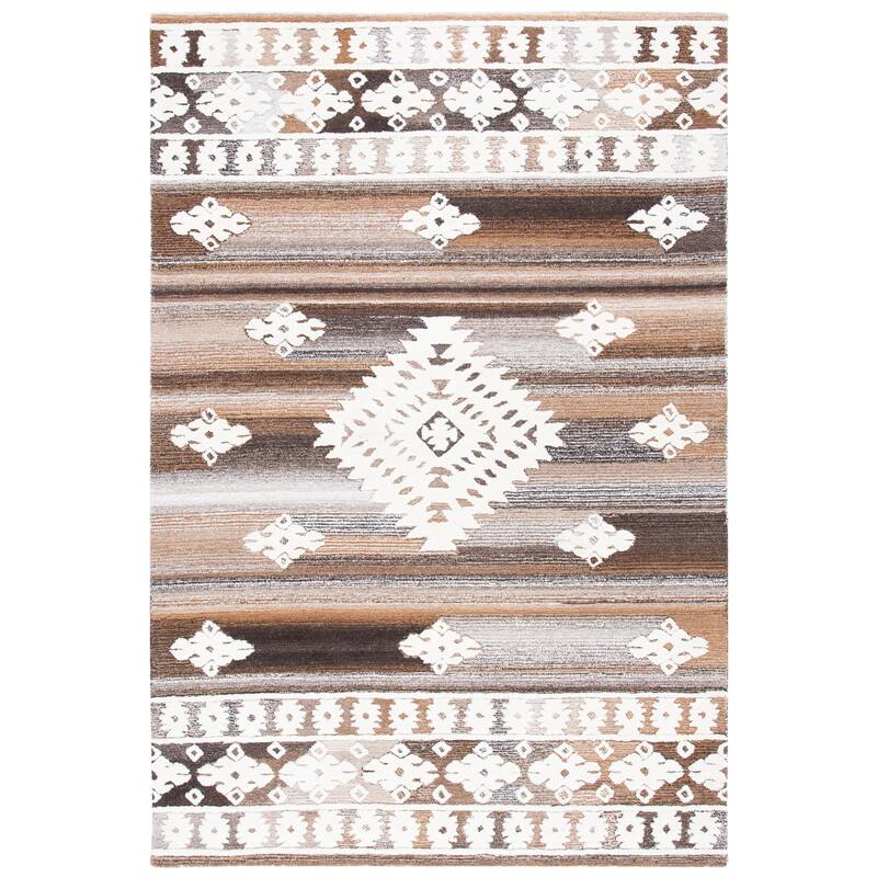 SAFAVIEH Handmade Aspen Nusreta Rustic Boho Wool Rug
