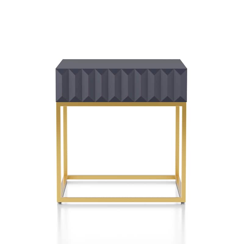 Bird Contemporary Steel 1-Drawer Accent Table by Furniture of America