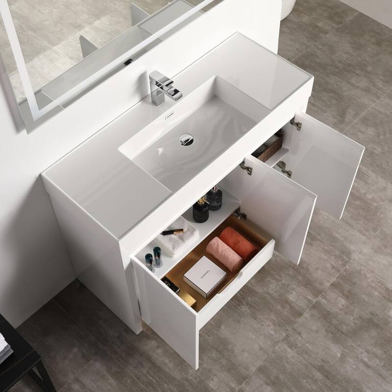 Blossom 48" All Wood Freestanding Bathroom Vanity with Acrylic Sink