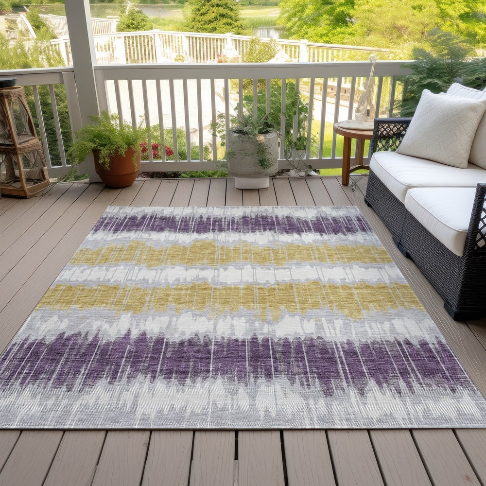 Machine Washable Indoor/ Outdoor Chantille Contemporary Ombre Rug