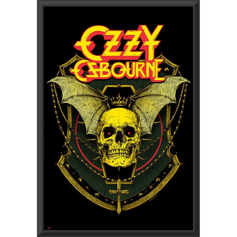 Ozzy Ozbourne- Skull Framed Art Poster - 24 x 36 Inch
