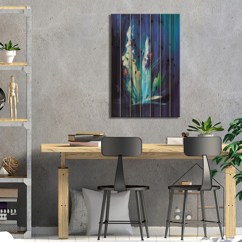 Make It Work Print On Wood by Julie Ahmad - Multi-Color