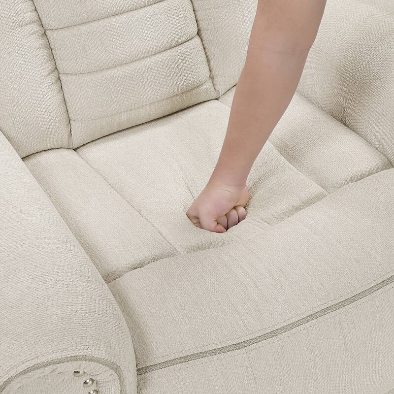 Neleh 42" Chenille Glider Reclining Chair - Gentle Gliding Motion