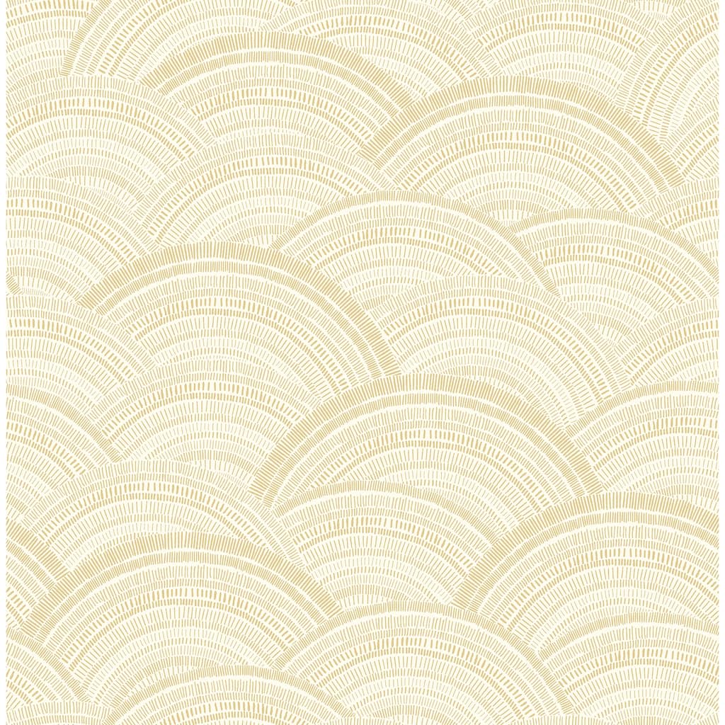 A-Street Prints Encircle Yellow Geometric Wallpaper